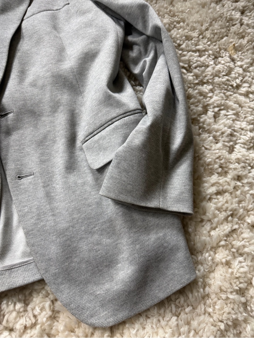Men's Light Gray Stanford professional Knit Blazer - Classic Sport Coat - Picture 4 of 9